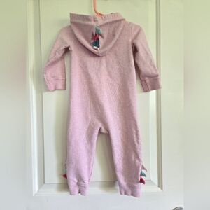 Carter's baby girl dinosaur zip-up hooded jumpsuit